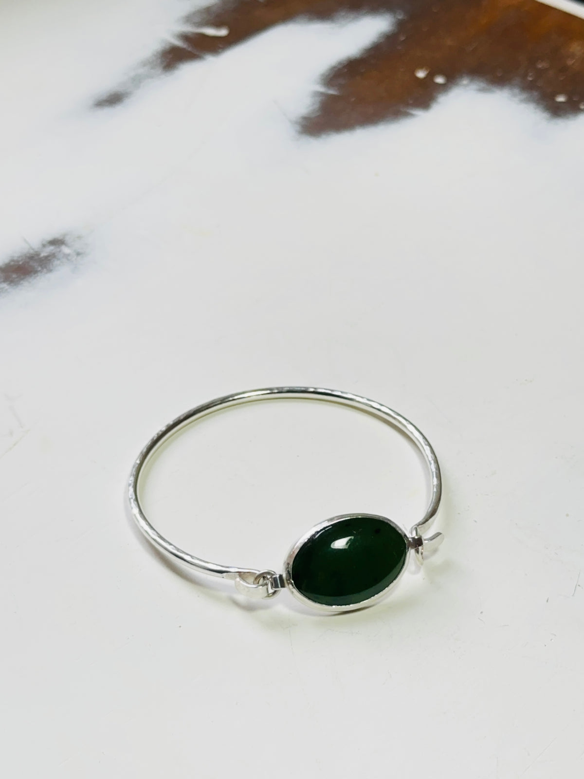 Earthy Elegance Natural Nephrite Jade Bracelet