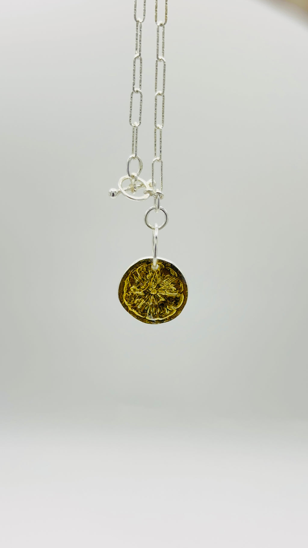 Statement Orange Slice Necklace with Keum Boo