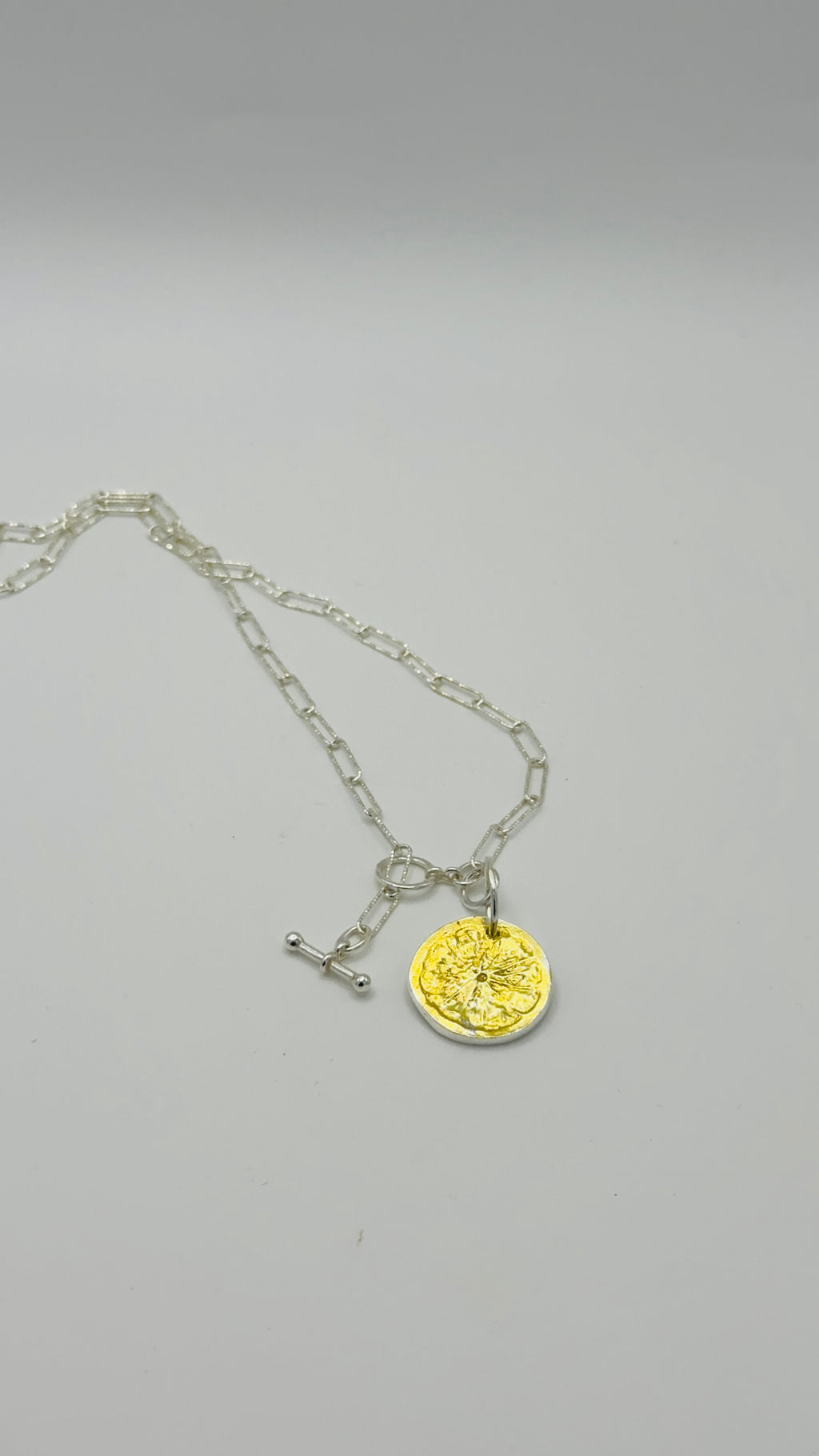 Statement Orange Slice Necklace with Keum Boo