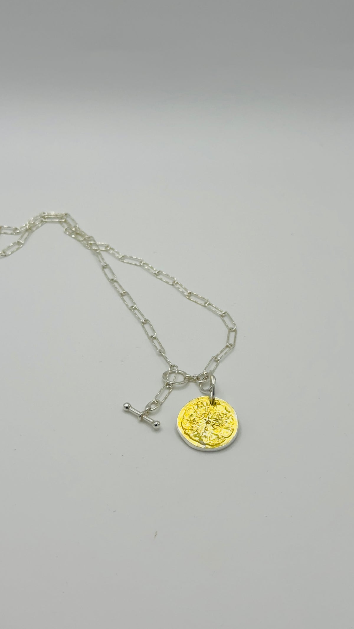 Statement Orange Slice Necklace with Keum Boo