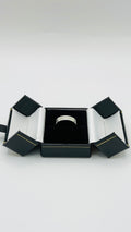 Unisex High Polish Silver Band