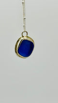 Cobalt Blue Sea Glass Pendant
