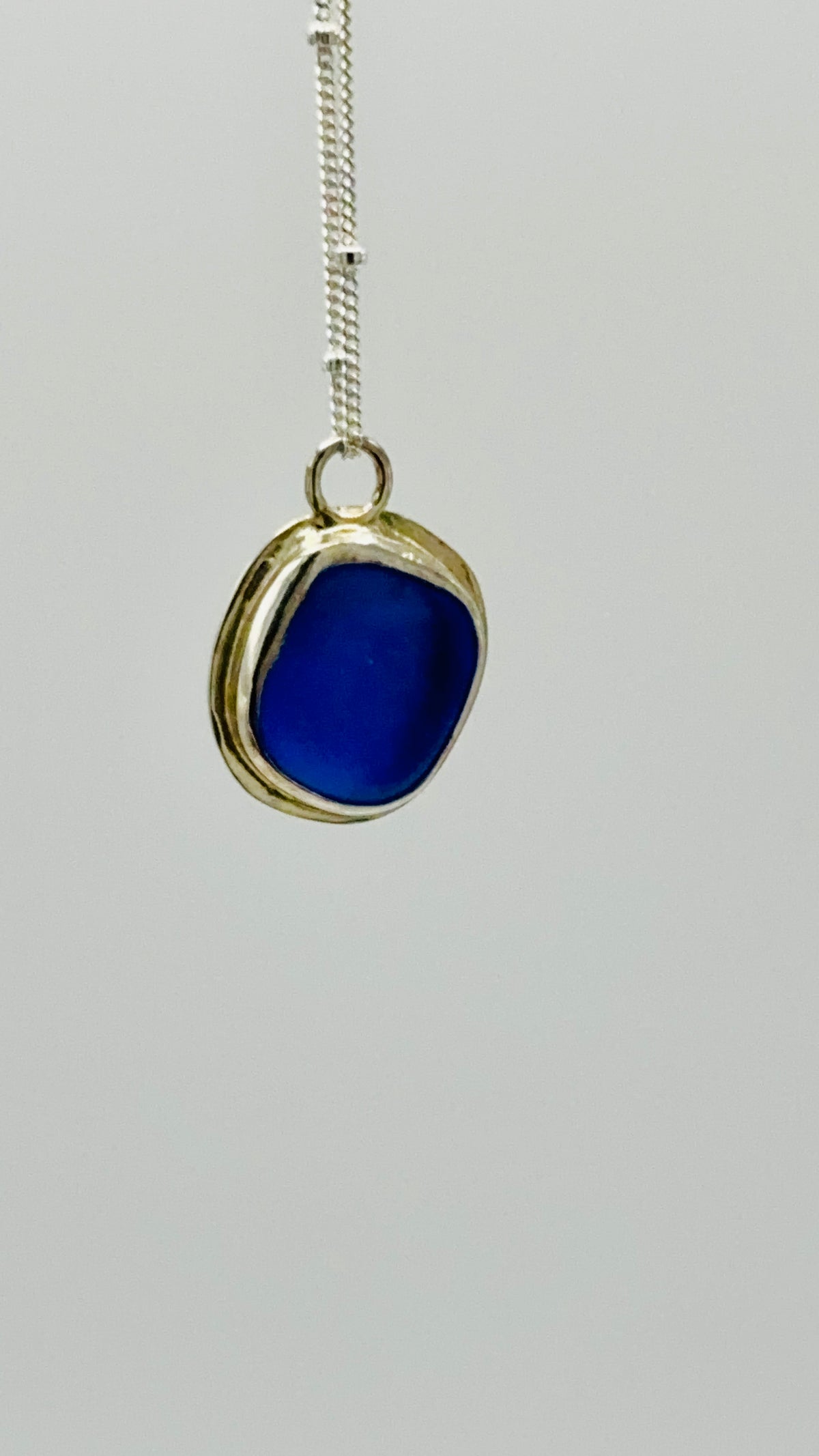 Cobalt Blue Sea Glass Pendant