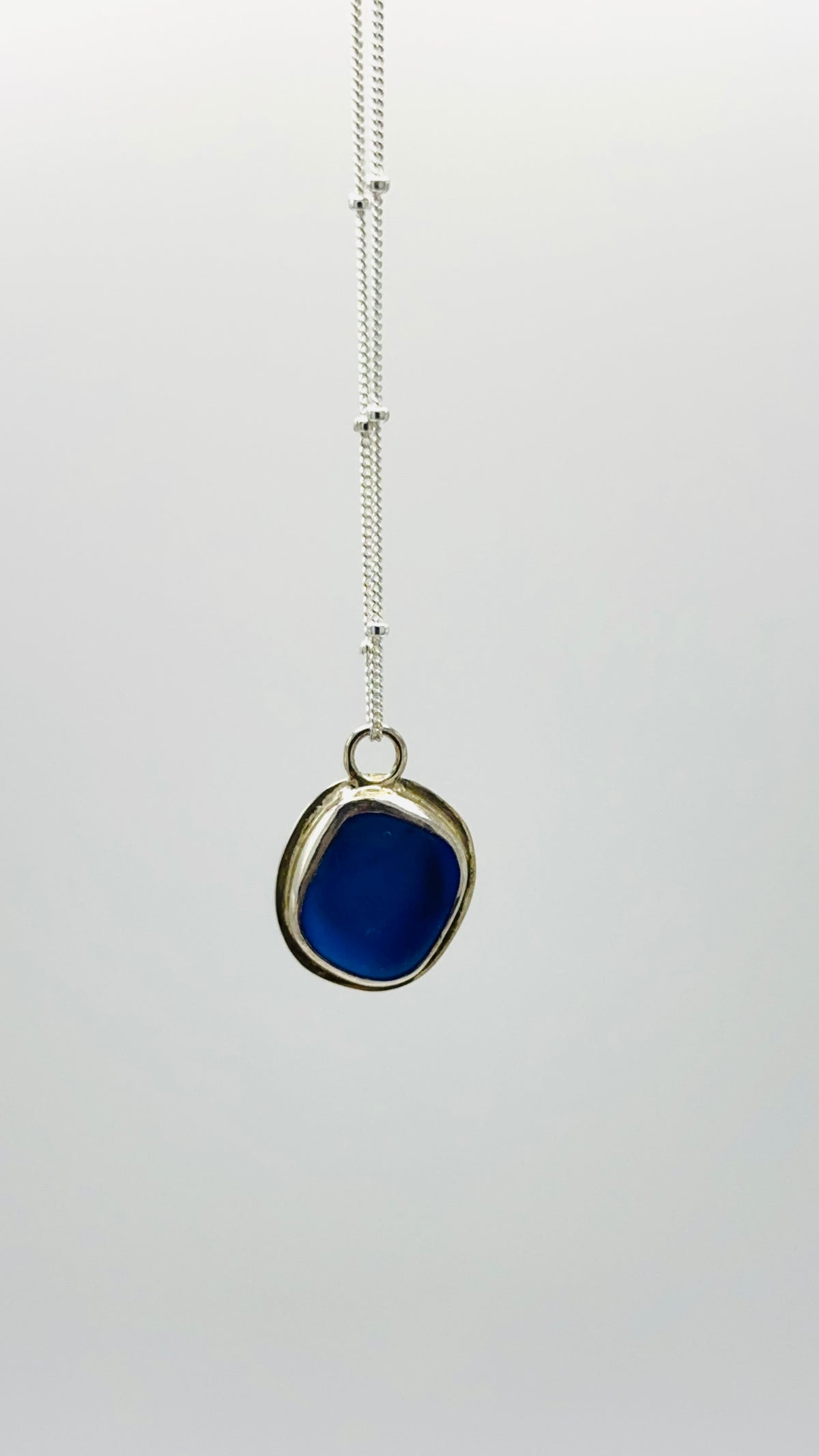Cobalt Blue Sea Glass Pendant