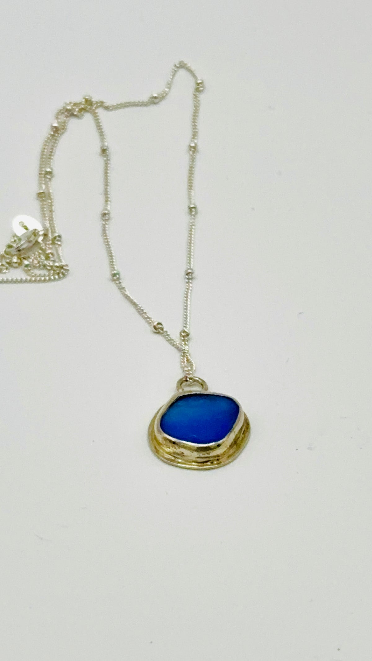 Cobalt Blue Sea Glass Pendant