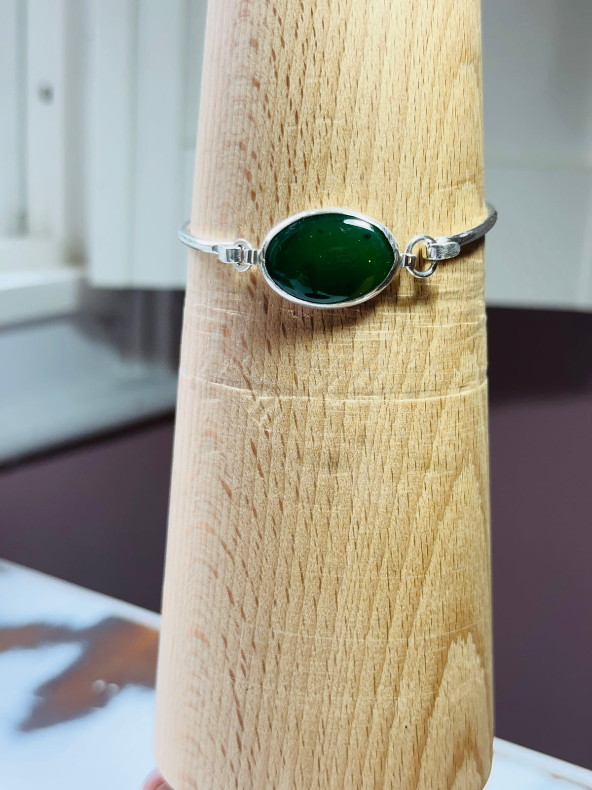 Earthy Elegance Natural Nephrite Jade Bracelet